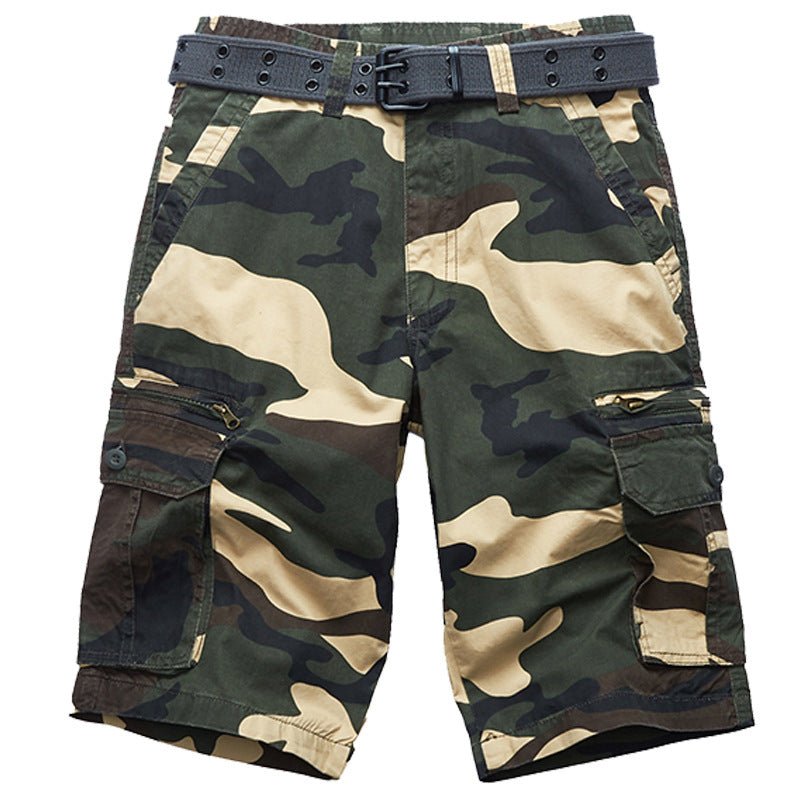 Men's Casual Beach Camo Shorts, styling detail