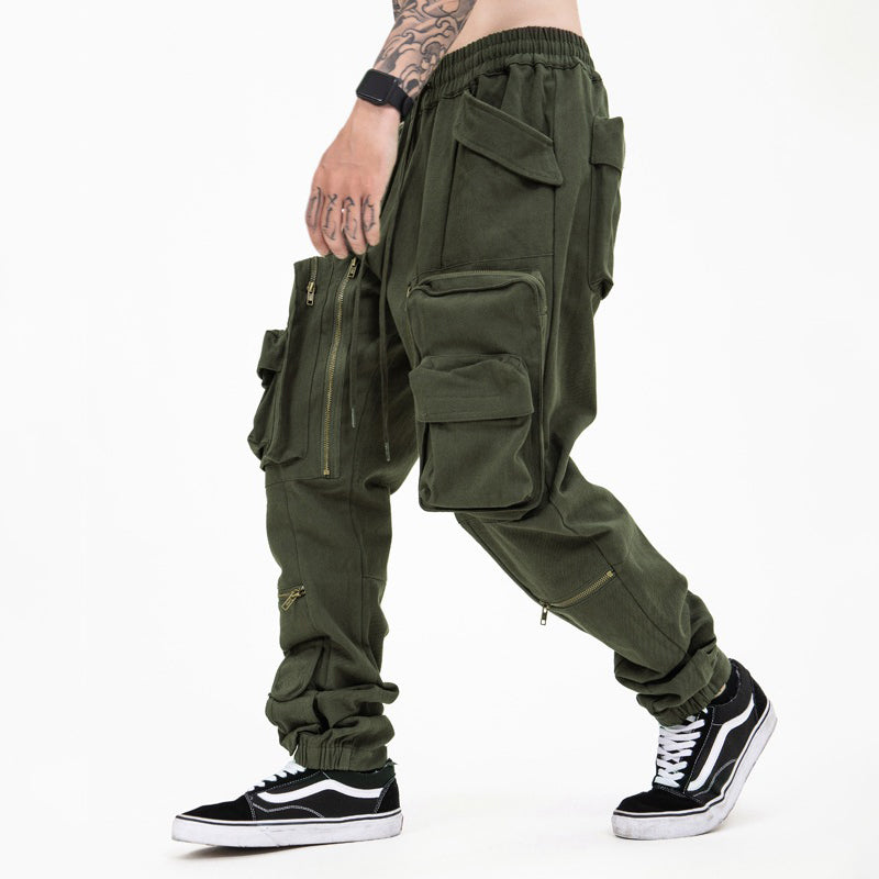 New Trendy Brand High Street Multi-pocket Functional Tooling Casual Pants