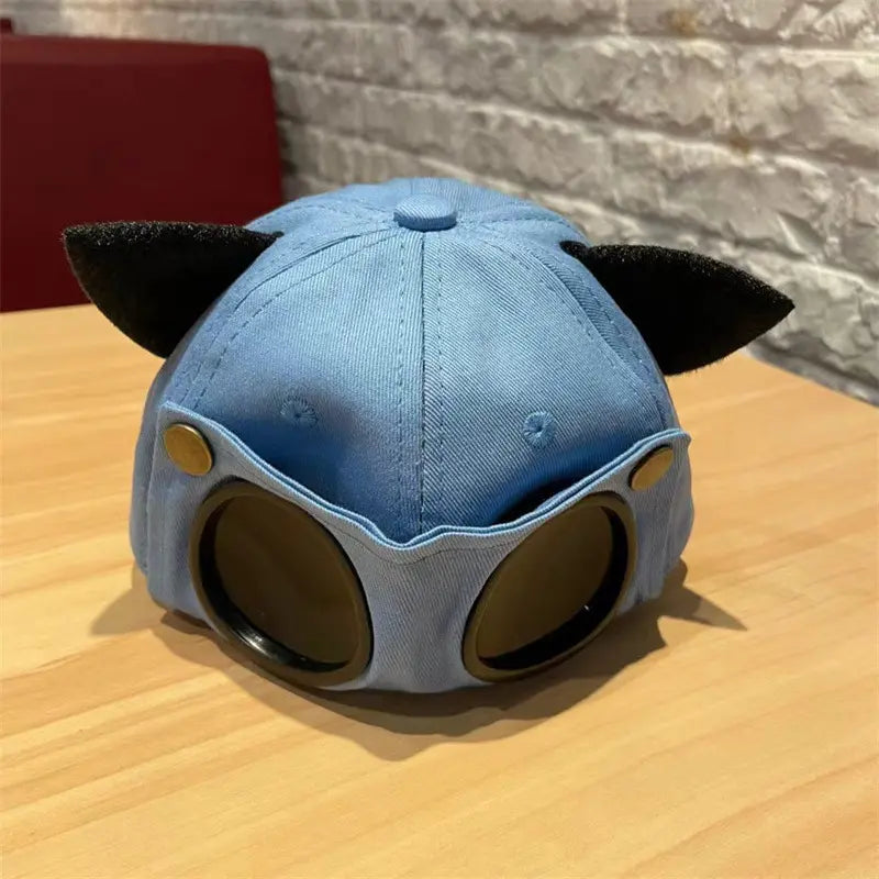 Men's Korean-Style Pilot Baseball Cap with Curved Visor
