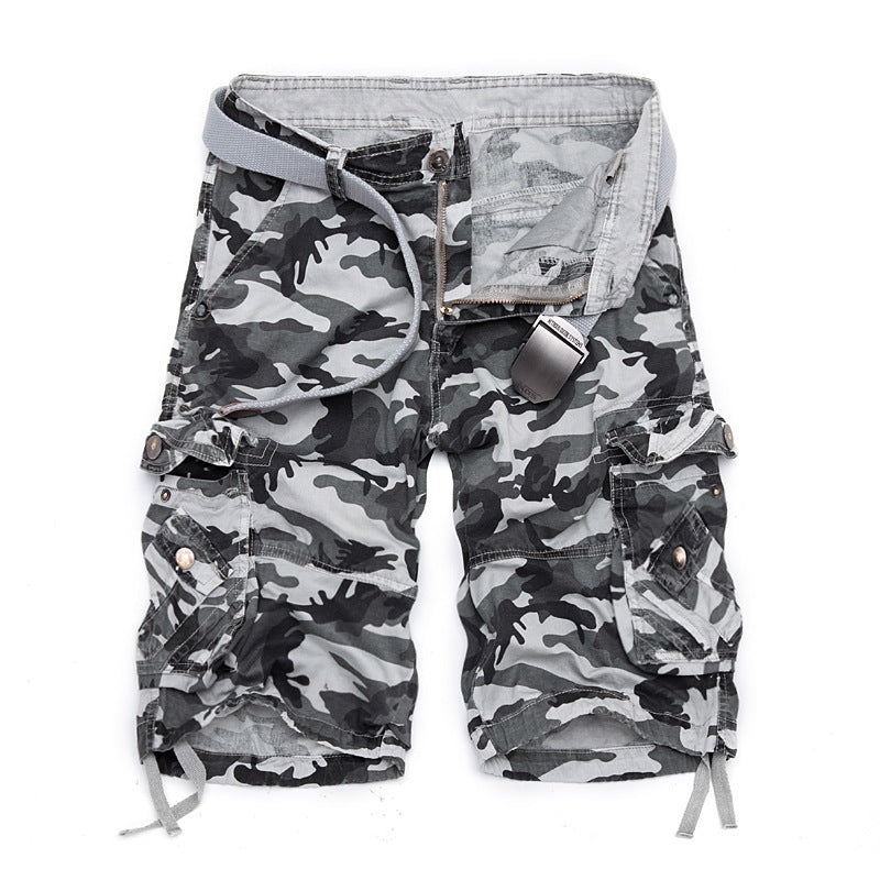 Women's Vintage Camo Multi-Pocket Cargo Shorts