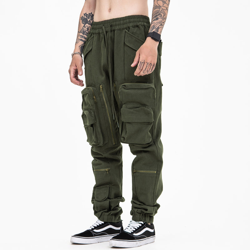 New Trendy Brand High Street Multi-pocket Functional Tooling Casual Pants