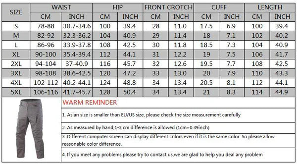 Men's Tactical Multi-Pocket Outdoor Training Pants