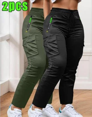 Retro Big Pocket Trendy Brand Casual Pants Women'S 2025 Spring And Autumn New Cross-Border Foreign Trade Loose Workwear Versatile Long Pants
