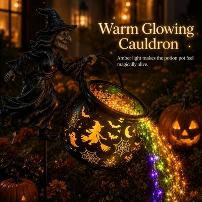 đToday 49% OFFđHalloween Witch Cauldron Garden Light