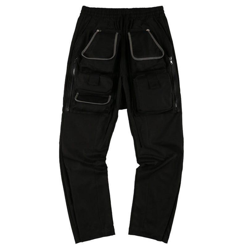 Men's Multi-Pocket Workwear Drawstring Trousers