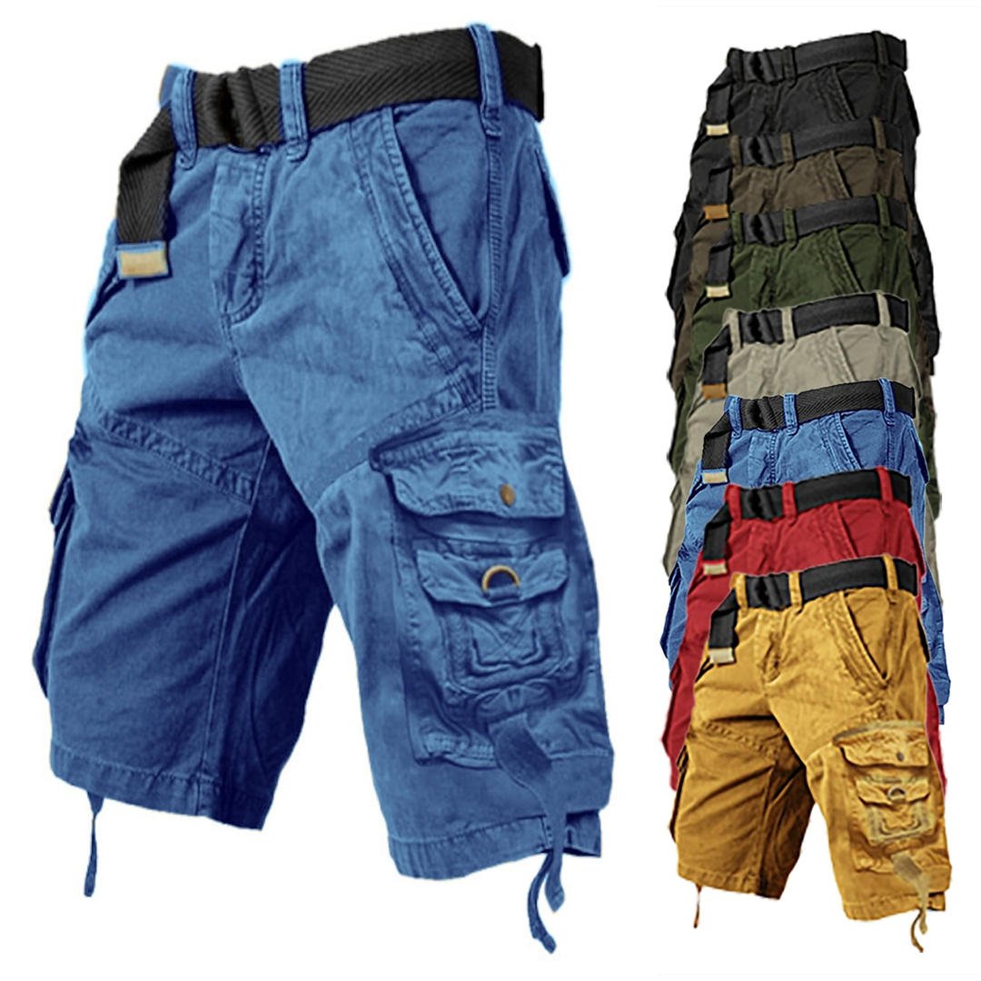 Men's Multi-Pocket Cargo Shorts, front view