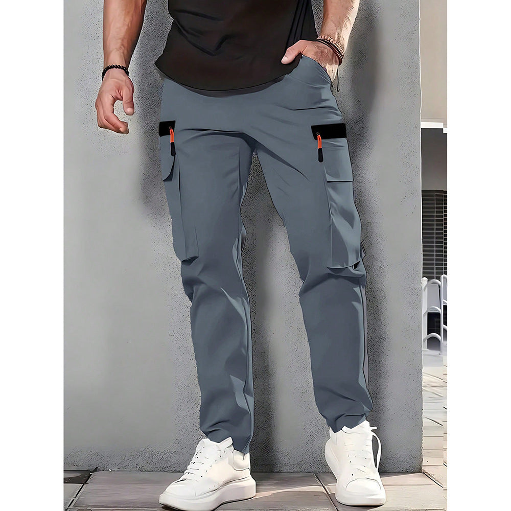 Men's Stretch Terry Work Pants Casual Retro Fit | All-S, back view