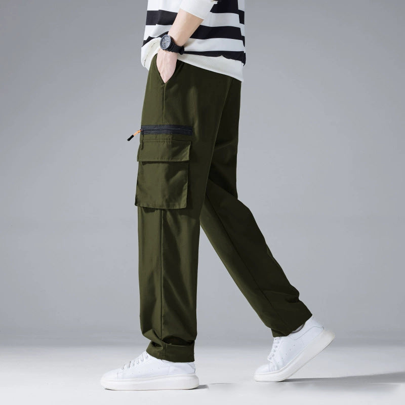 Men's Stretch Terry Work Pants Casual Retro Fit | All-S, fabric detail