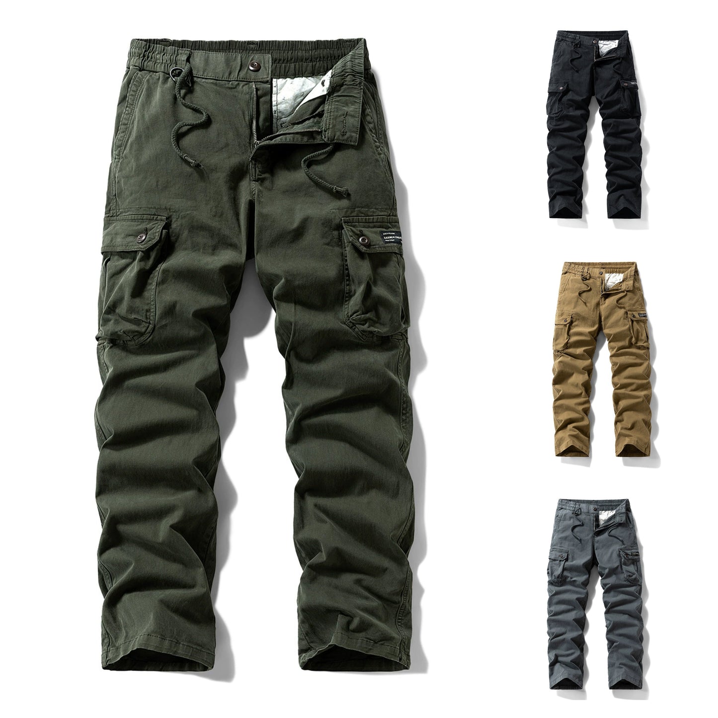 American Vintage Men's Work Pants | Straight Leg, Mid-Rise, Multi-Pocket Cotton Blend