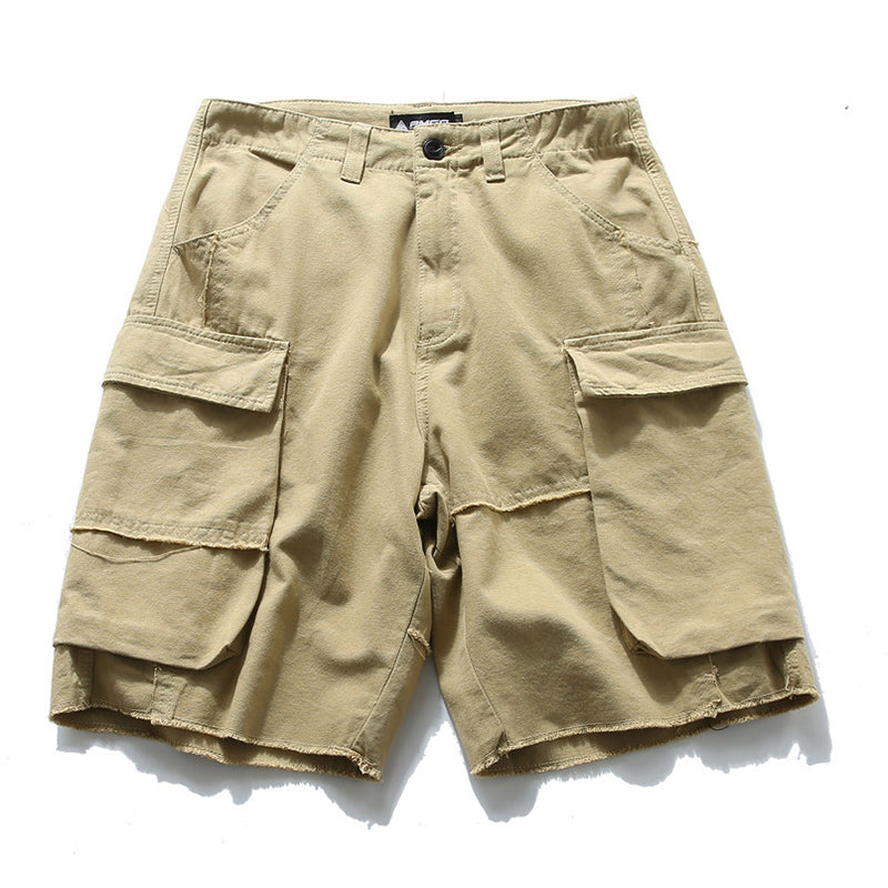 Men's Cotton Elastic Waist Fashion Shorts, front view