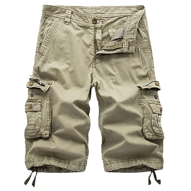 Kanoosport Mens Cargo Shorts Multi Pockets Twill Cargo Shorts