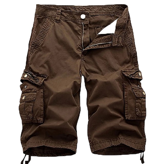 Men's cargo shorts blue color side view