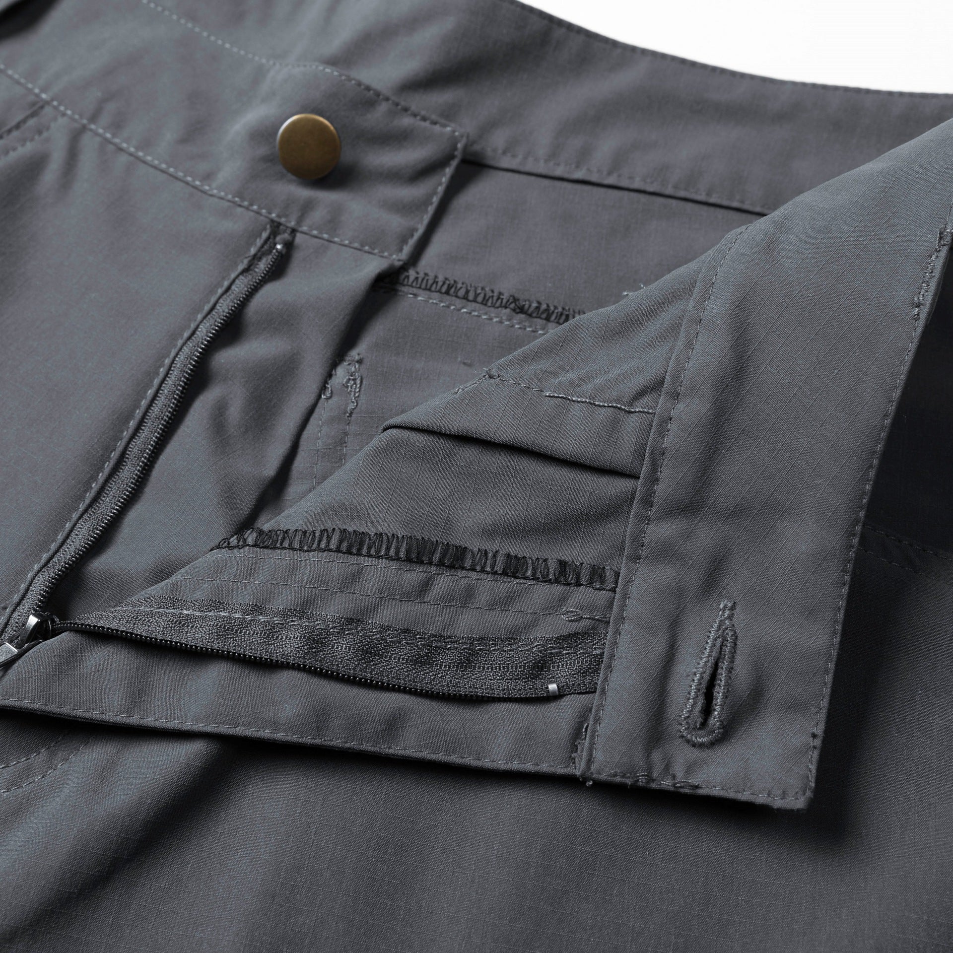 Men's Multi-Pocket Cargo Shorts Built Durable, Designed, close-up detail