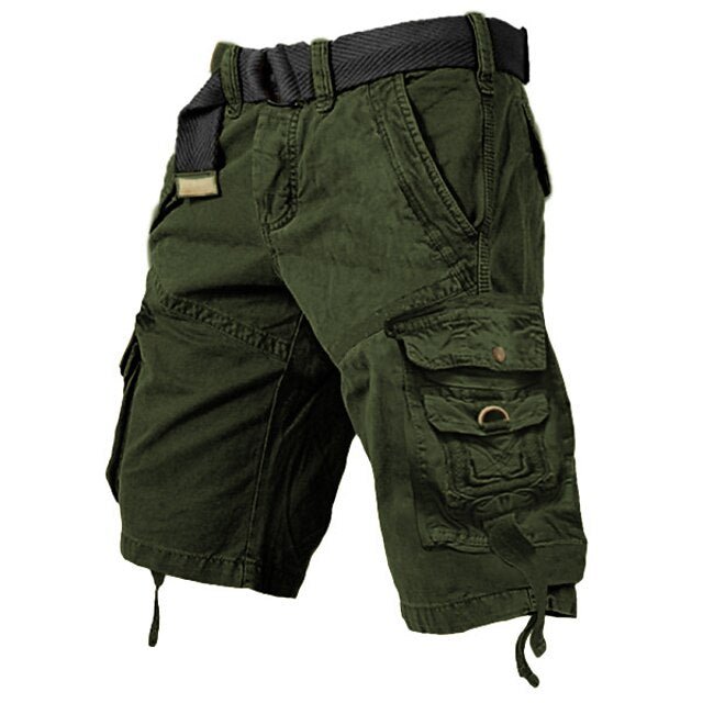 Men's Multi-Pocket Cargo Shorts, back view