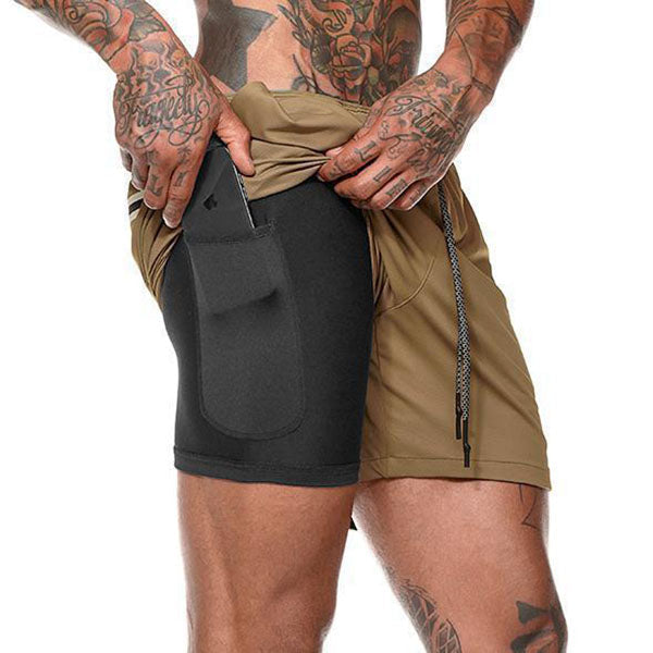 Men's Double-Layer Sports Beach Shorts, size and color chart