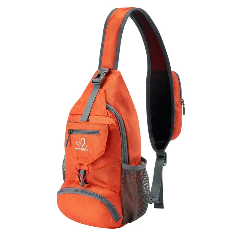 Packable Nylon Sling Backpack – Lightweight Crossbody Chest Bag for Hiking & Travel