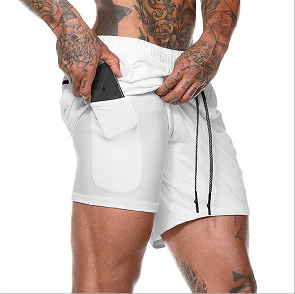 Men's Double-Layer Sports Beach Shorts, detail view