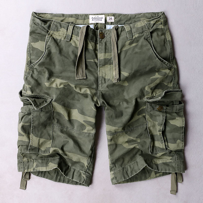 Men's Outdoor Casual Cotton Cargo Shorts, detail view