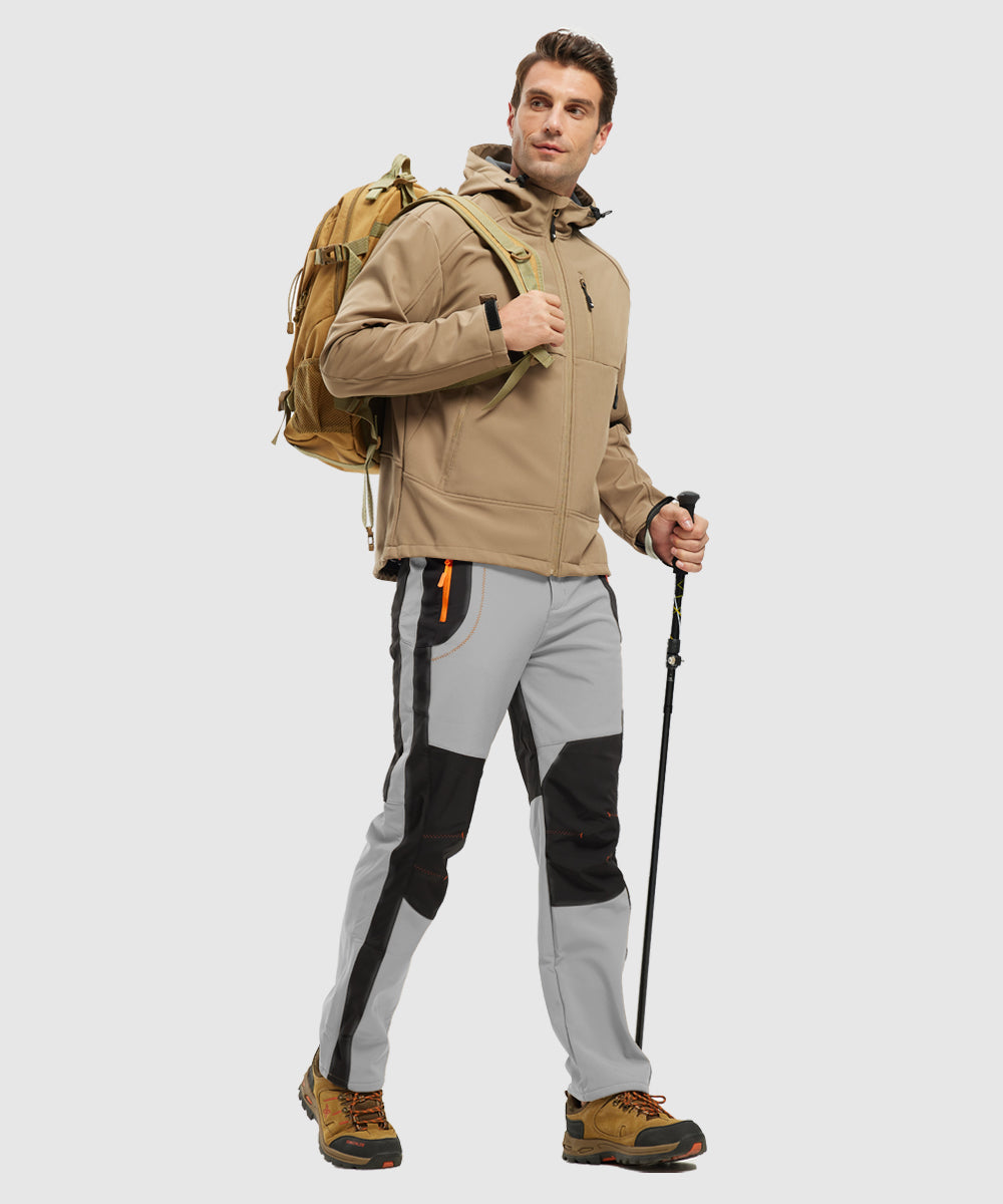 Men's Water-Resistant Fleece-Lined Snow Ski Pants, back view