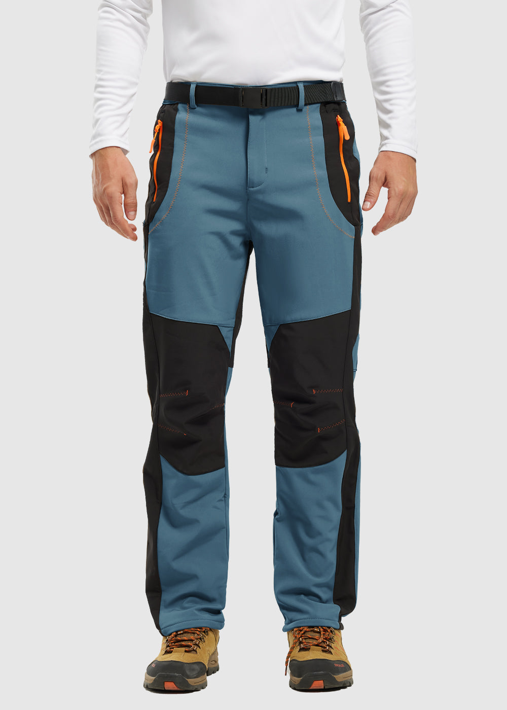 Men's Water-Resistant Fleece-Lined Snow Ski Pants, detail view