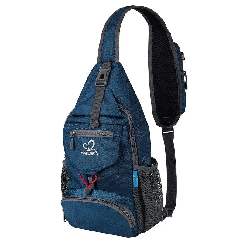 Packable Nylon Sling Backpack – Lightweight Crossbody Chest Bag for Hiking & Travel