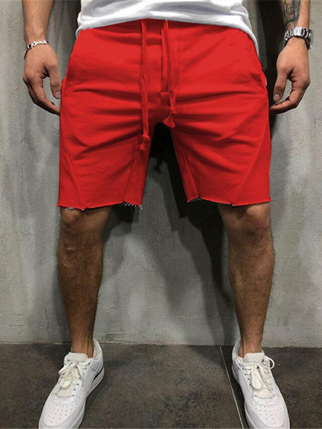 Men's Loose Elastic Waist Shorts, fit view
