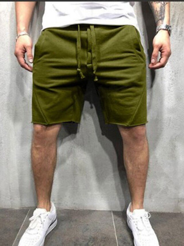 Men's Loose Elastic Waist Shorts, color options
