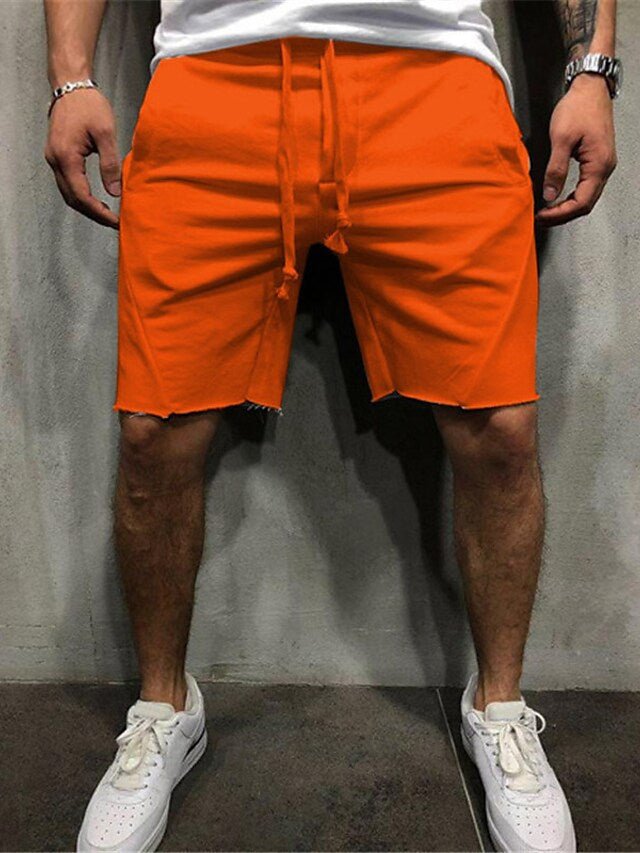 Men's Loose Elastic Waist Shorts, fabric detail