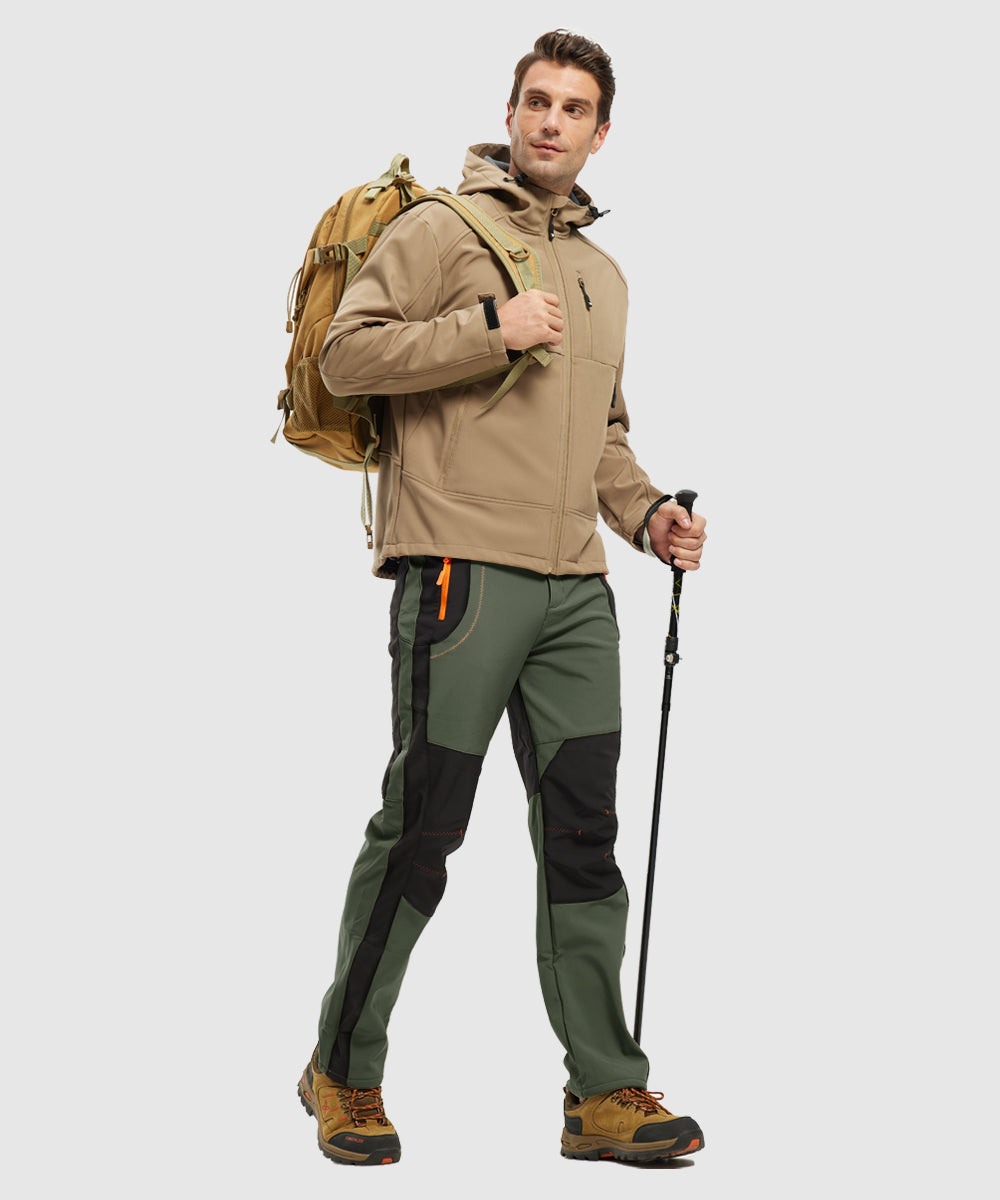 Men's Water-Resistant Fleece-Lined Snow Ski Pants, back view