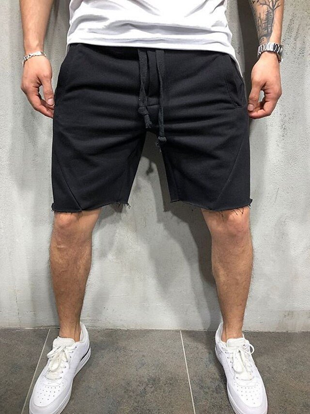 Men's Loose Elastic Waist Shorts, worn lifestyle shot