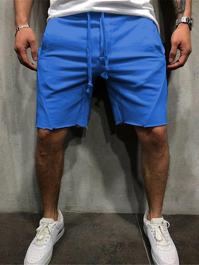 Men's Loose Elastic Waist Shorts, close-up detail