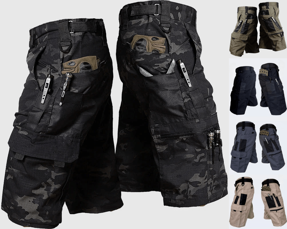 Men's cargo shorts available colors green black gray khaki