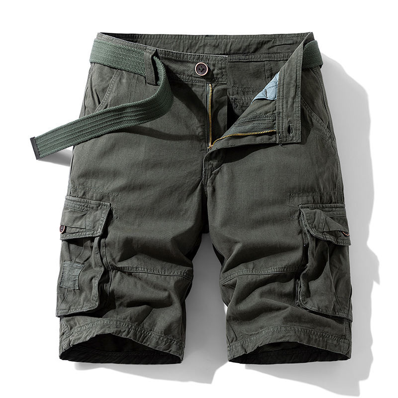Camo cargo shorts men's relaxed mid-waist fit