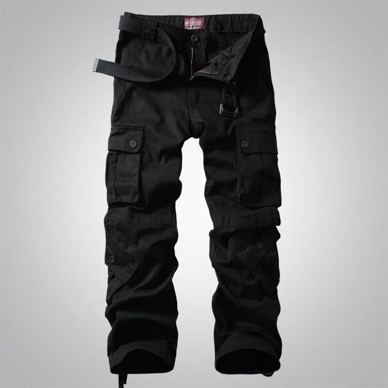 Men's Camo Tactical Multi-Pocket Cargo Pants, detail view
