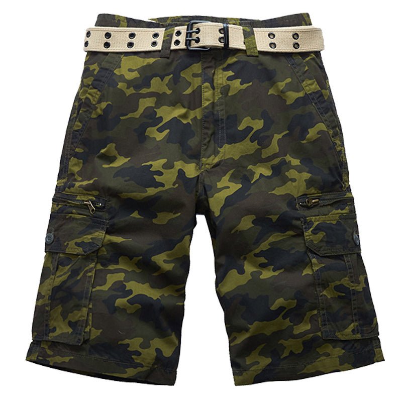 Men's Casual Beach Camo Shorts, close-up detail