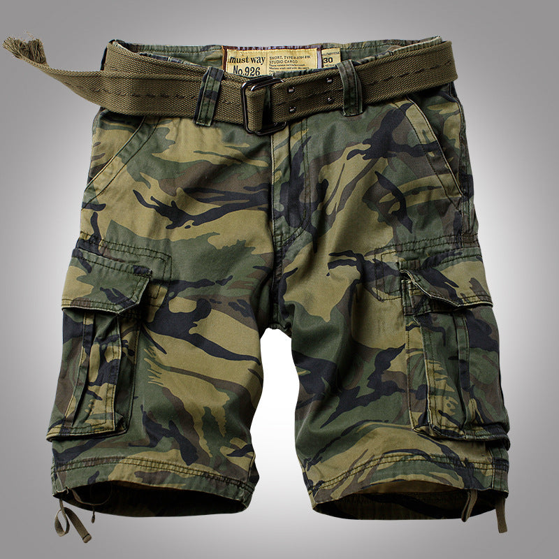 Men's Casual Loose Camo Shorts, side view