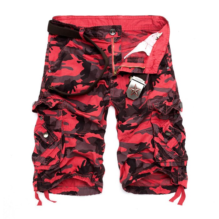 Men's Camo Multi-Pocket Shorts, styling detail