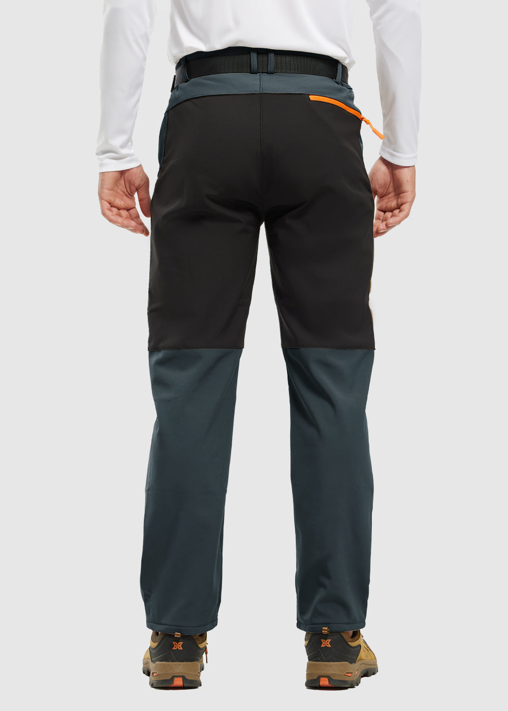 Men's Water-Resistant Fleece-Lined Snow Ski Pants, worn lifestyle shot