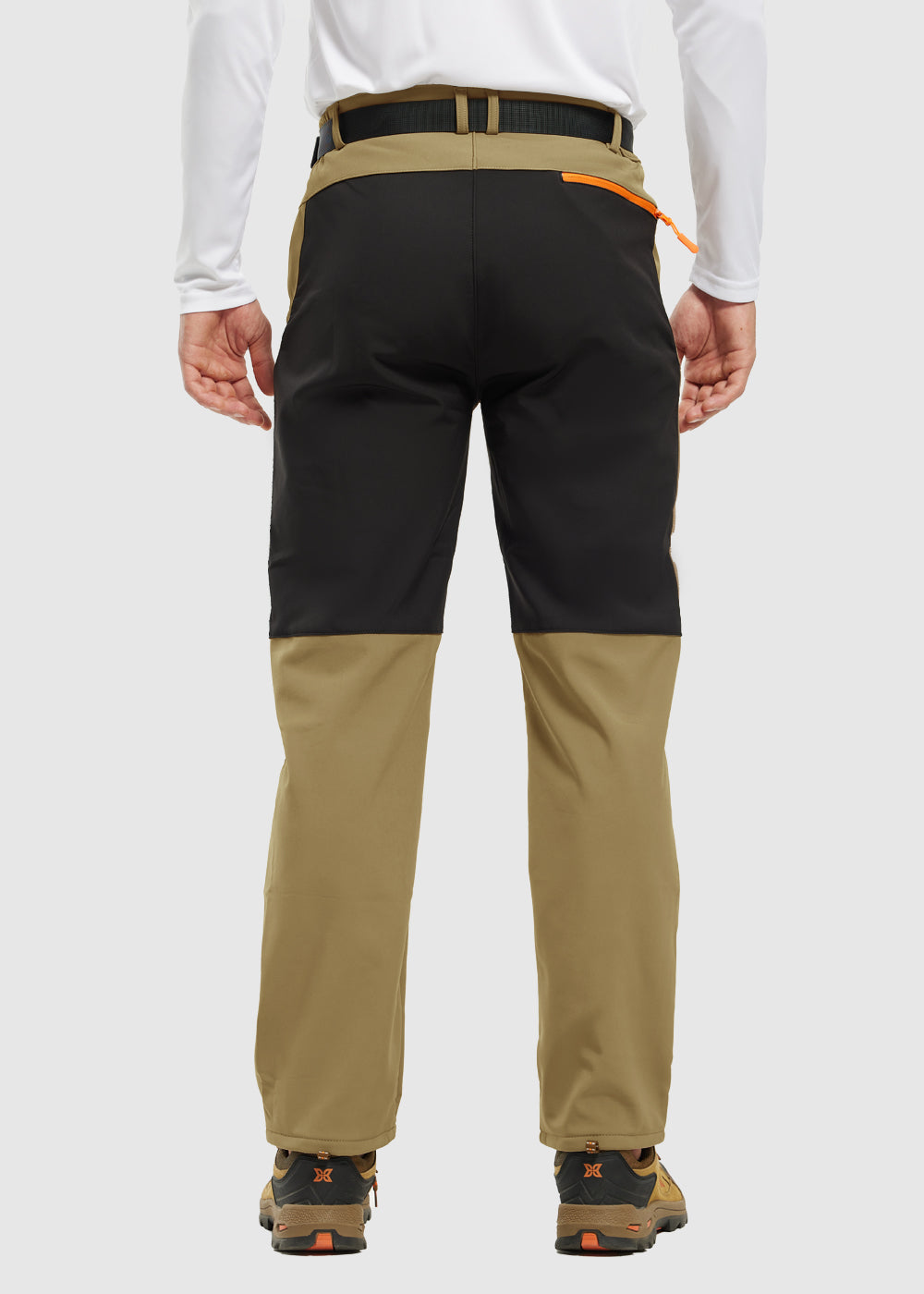 Men's Water-Resistant Fleece-Lined Snow Ski Pants, worn lifestyle shot