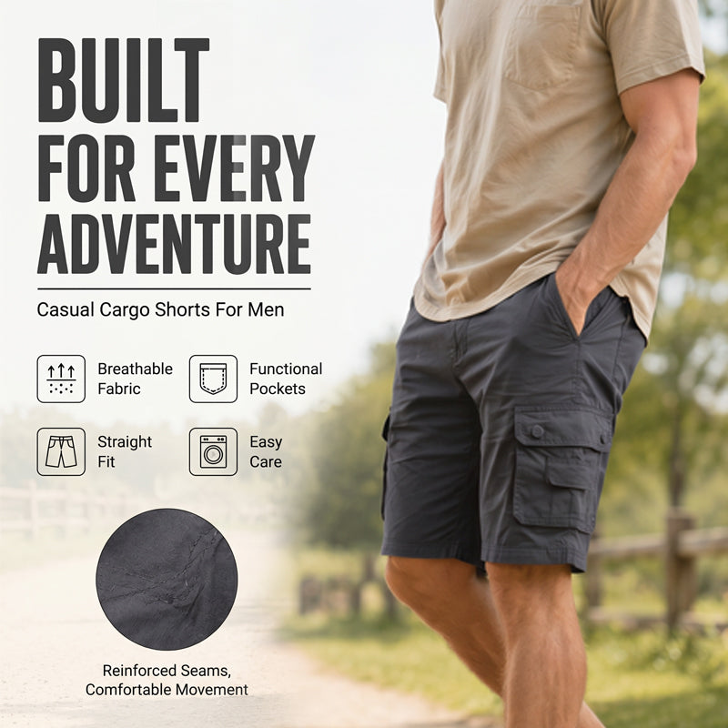 🩳50% OFF🏕️Men's Outdoor Cargo Shorts – Multi-Pocket & Breathable