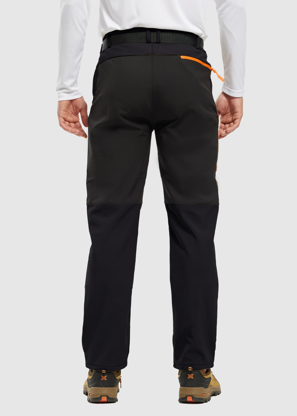 Men's Water-Resistant Fleece-Lined Snow Ski Pants, worn lifestyle shot