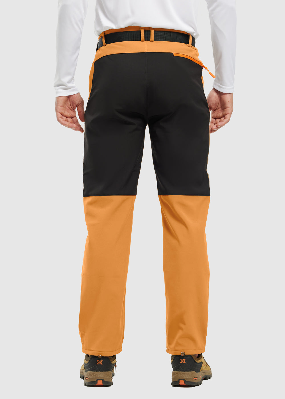 Men's Water-Resistant Fleece-Lined Snow Ski Pants, worn lifestyle shot