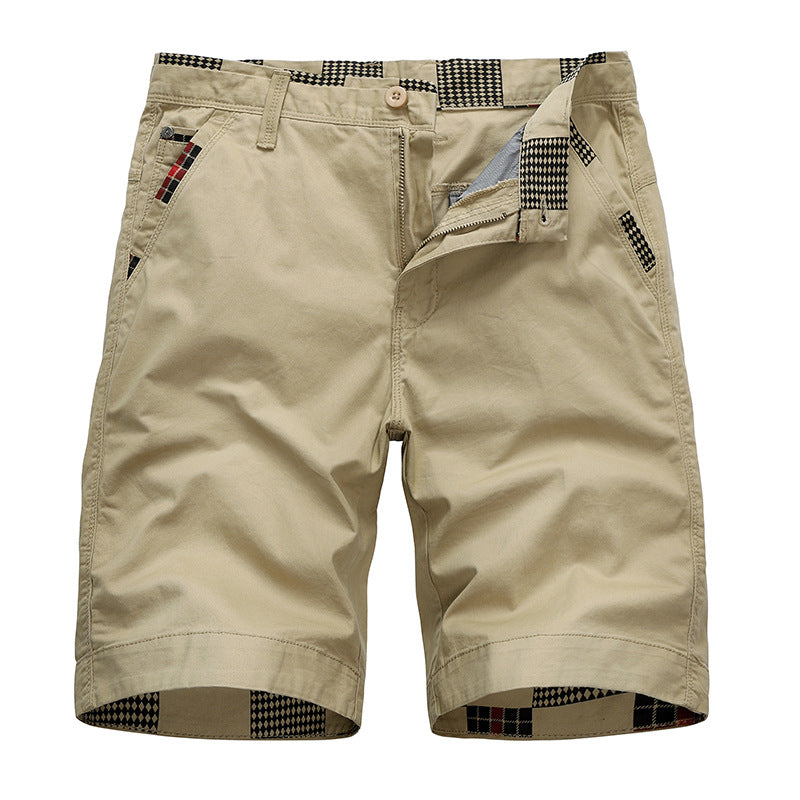 Men's Loose Solid-Color Shorts, full-length view