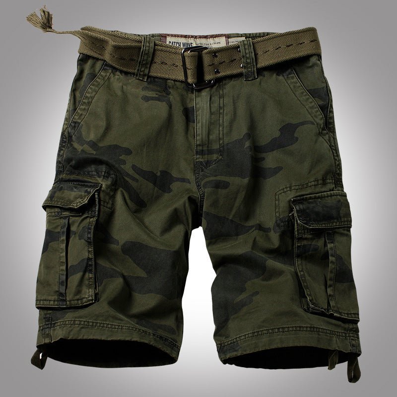 Men's Casual Loose Camo Shorts, fit view