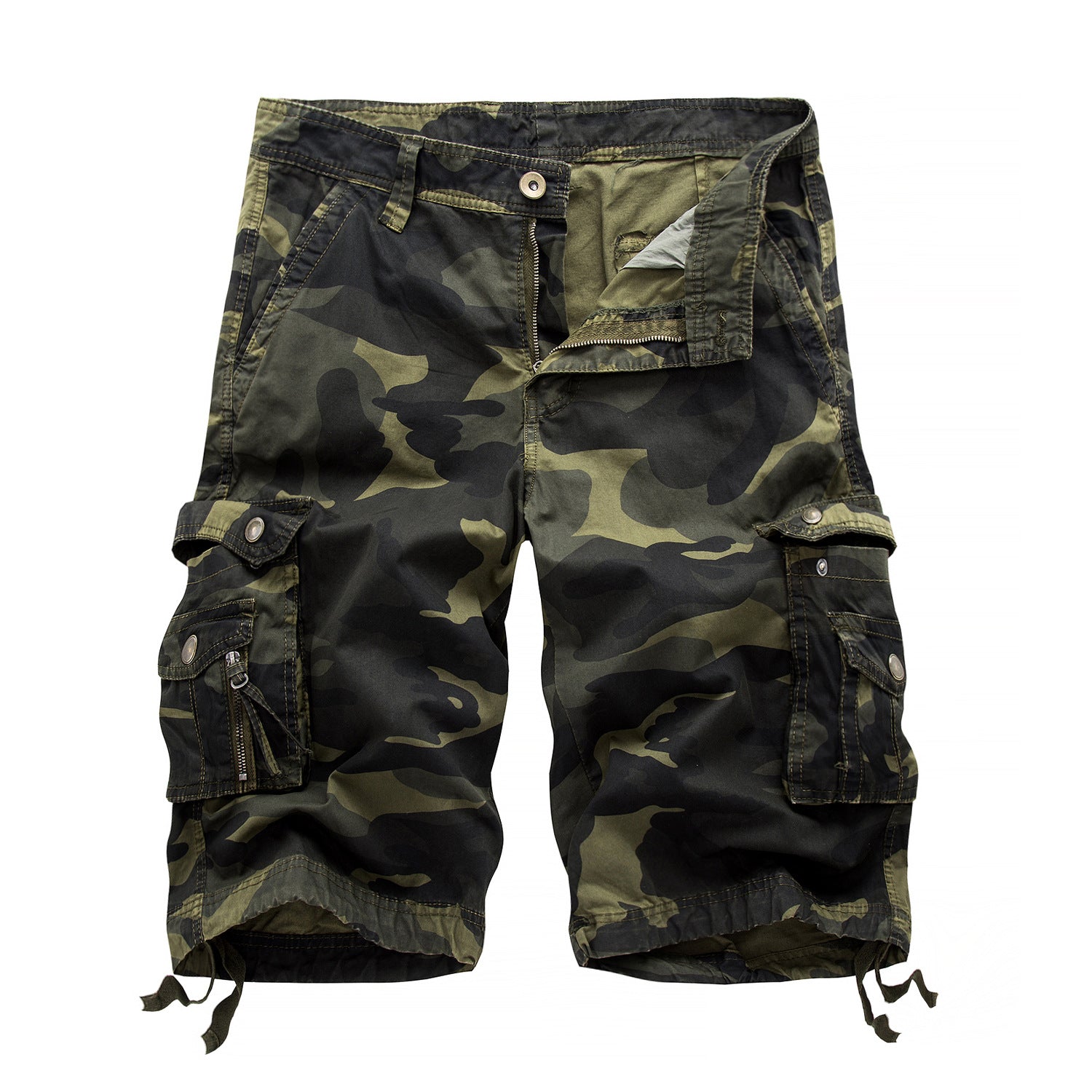 Men's Outdoor Camouflage Cargo Shorts, full-length view