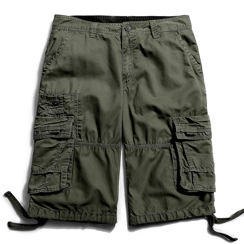 Men's Casual Outdoor Cotton Cargo Shorts, front view