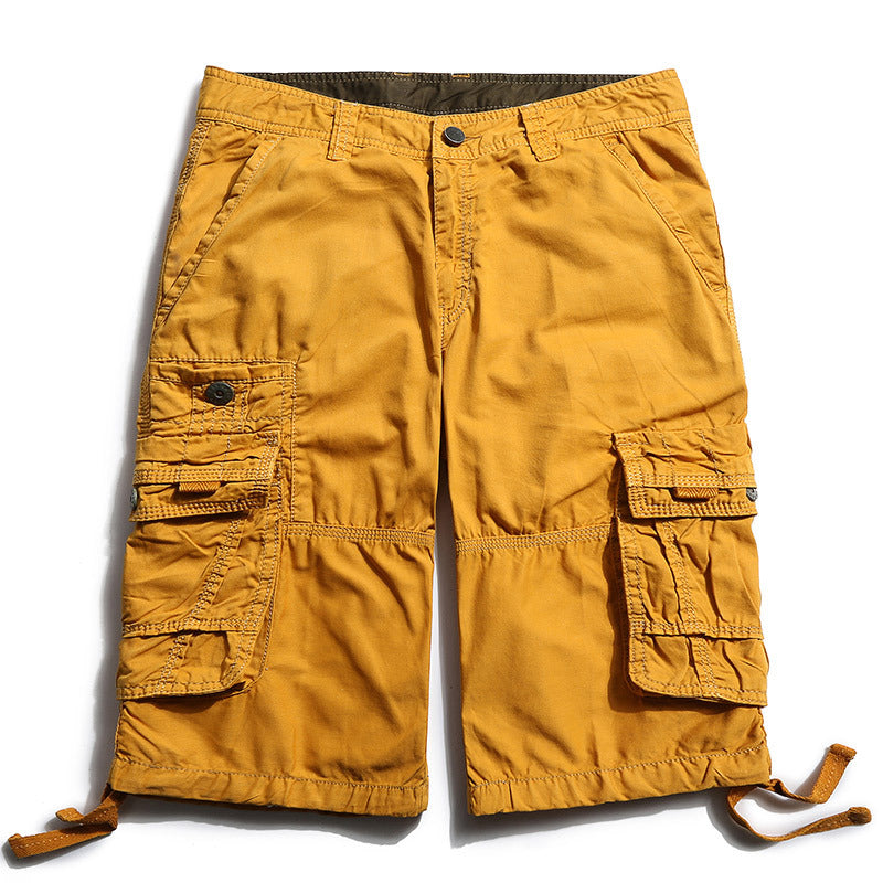 Men's Casual Outdoor Cotton Cargo Shorts, detail view