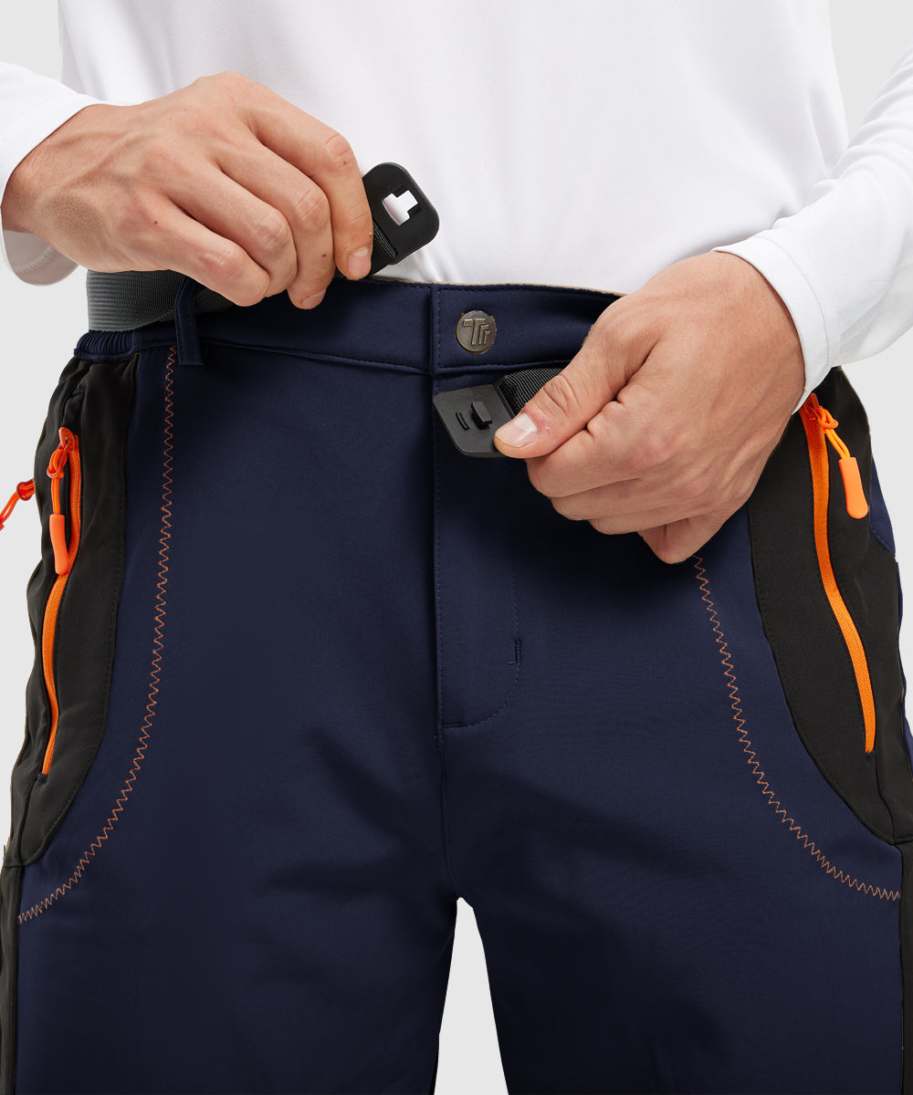 Men's Water-Resistant Fleece-Lined Snow Ski Pants, pocket detail