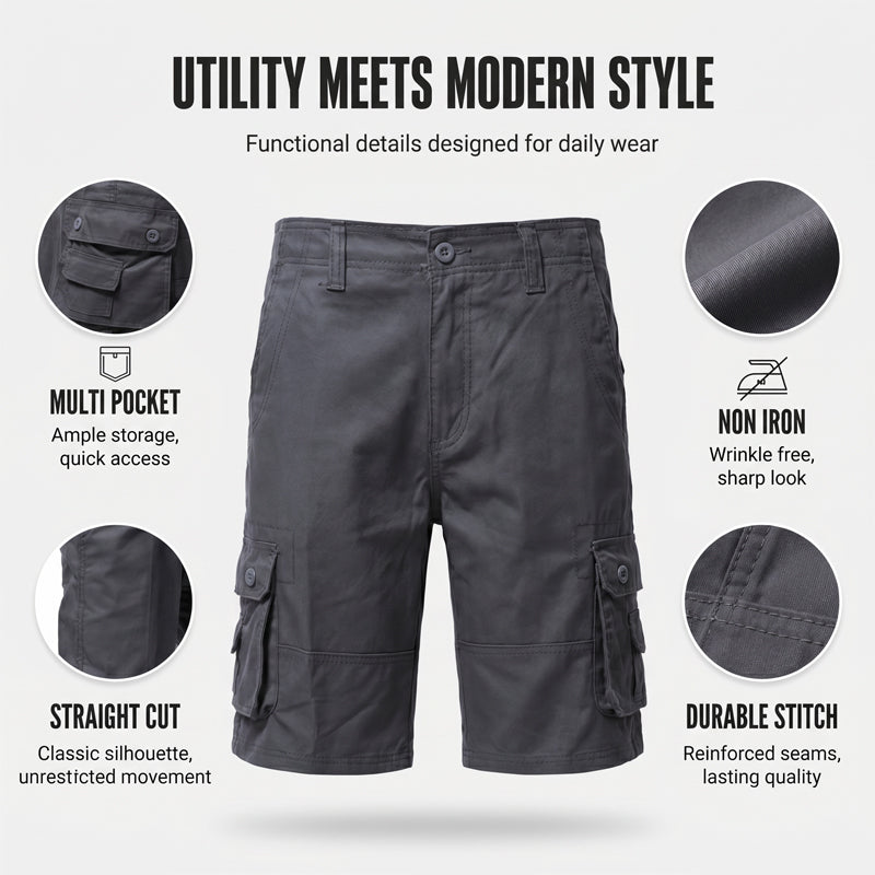 🩳50% OFF🏕️Men's Outdoor Cargo Shorts – Multi-Pocket & Breathable