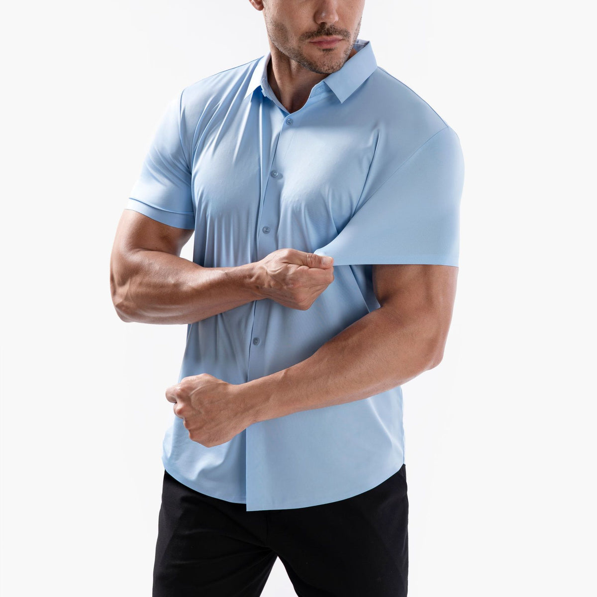 Men's Slim Fit Short Sleeve Dress Shirts